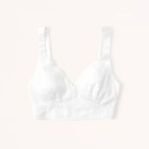 Abercrombie linen blend set top XS white